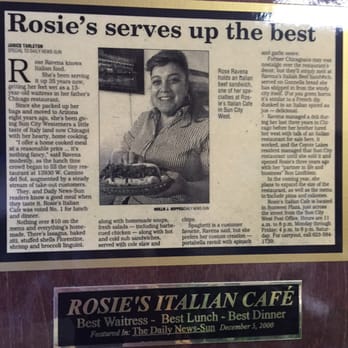 Rosie S Italian Cafe Menu Sun City West Az Rosie S Italian Cafe Menu Sun City West Az