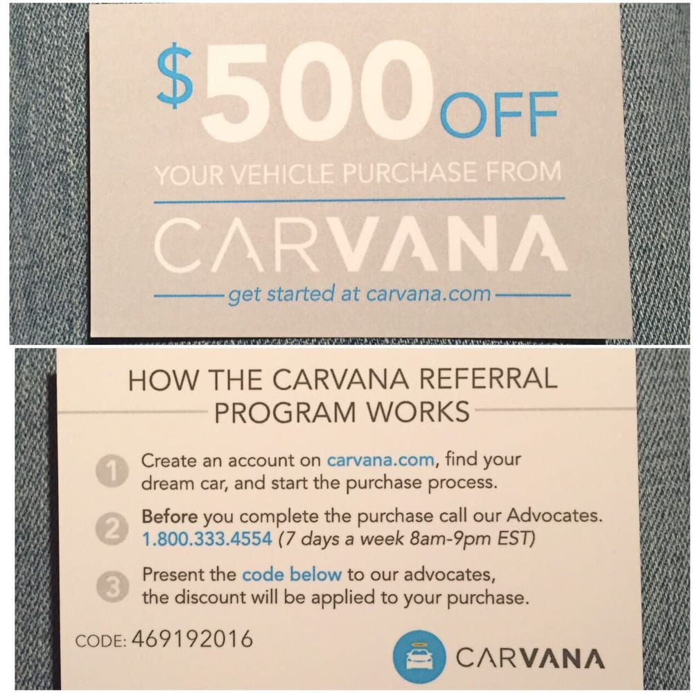 Auto Repair Shop Near Me >> Carvana coupon for anyone who would like a discount, from me Naomi Cherry! :) $500 off. - Yelp Auto Repair Shop Near Me >> Carvana coupon for anyone who would like a discount, from me Naomi Cherry! :) $500 off. - Yelp