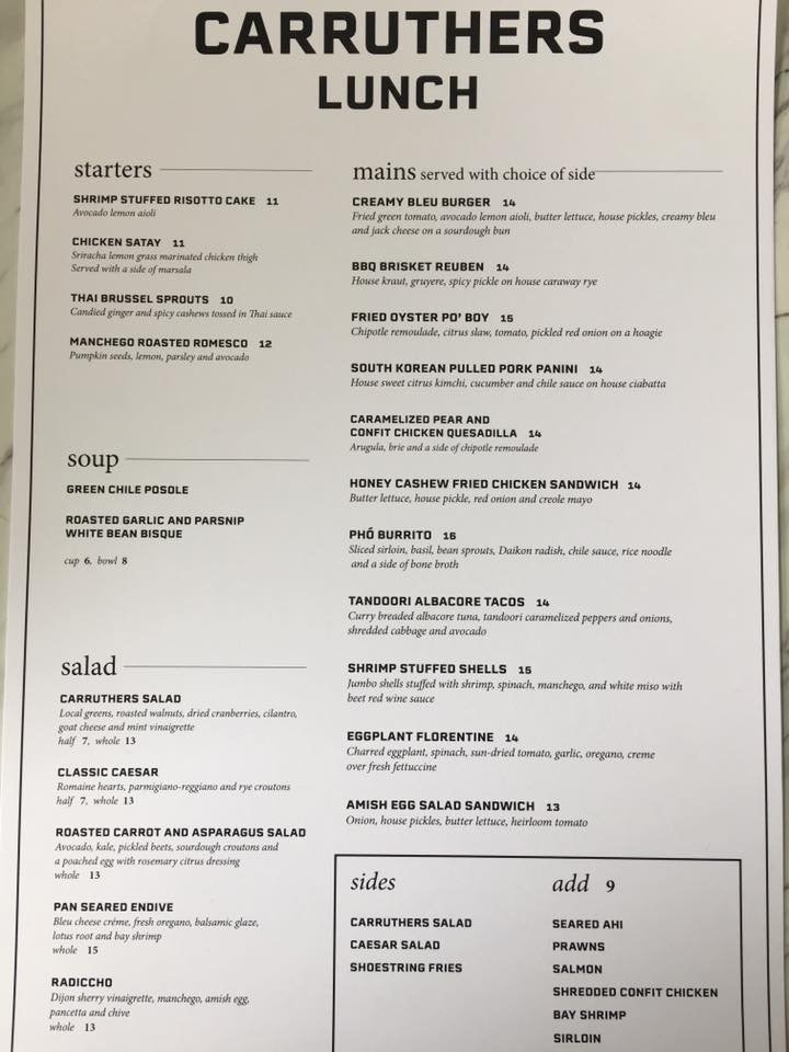 Online Menu of Carruthers Restaurant, Astoria, Oregon, 97103 Zmenu