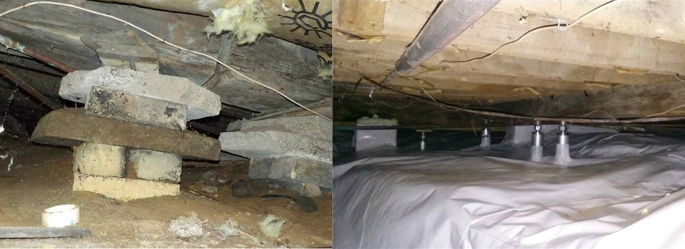 Smartjack Support Posts Take The Place Of Unsafe Concrete Supports Photo Of Ayers Basement Systems Lansing Mi United States Smartjack Support Posts