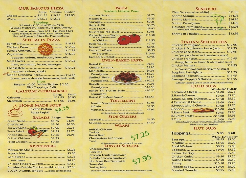 Maria’s Pizza & Subs 30 Reviews Pizza 119 N Main St, Milltown, NJ