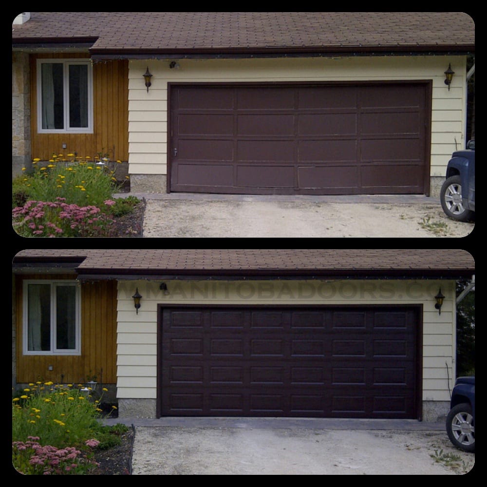 Brown 16x7 garage door Yelp