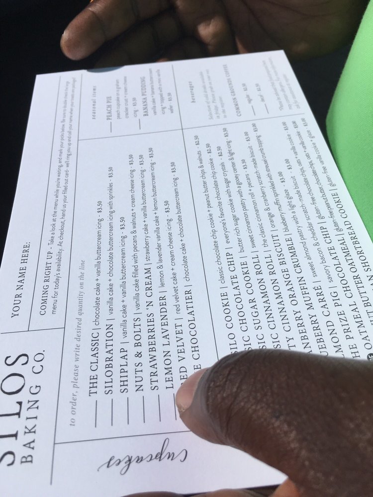 This is the card Magnolia employees hand you while in line ...