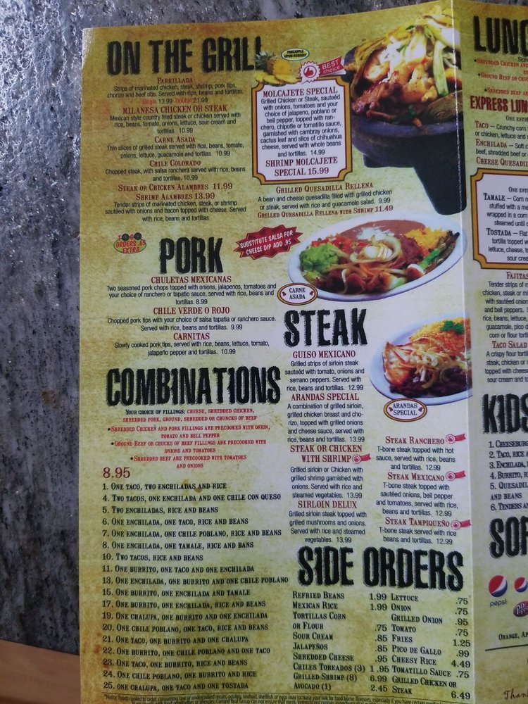 Online Menu Of Cocina Real Restaurant Columbia Tennessee 38401