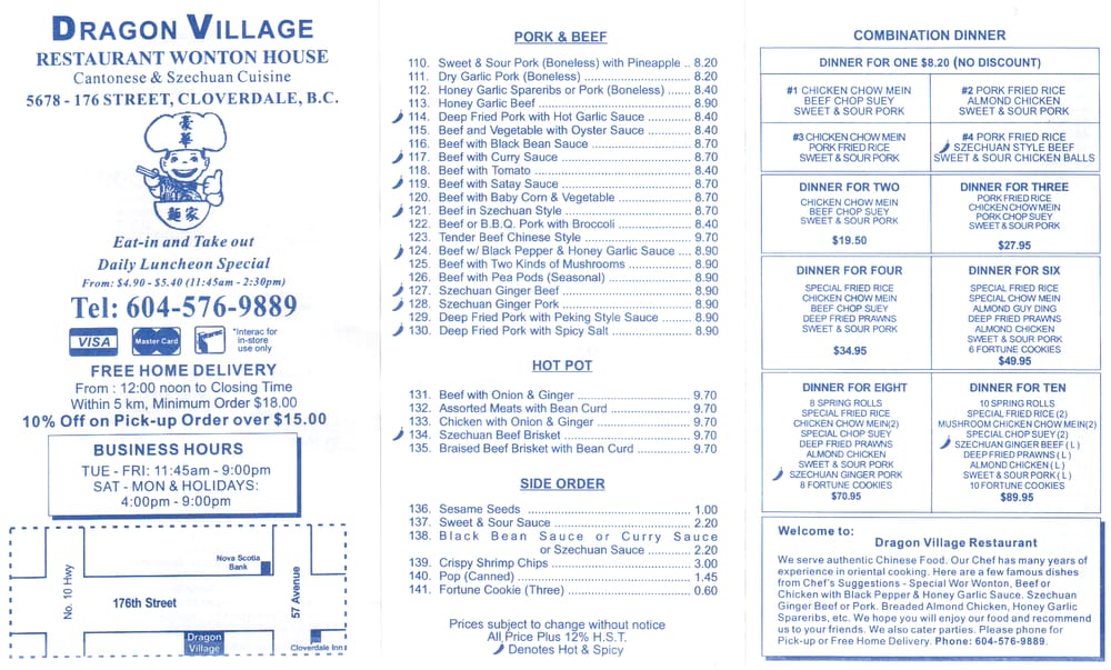 Dragon Village Chinese Restaurant Dragon Village Chinese Restaurant