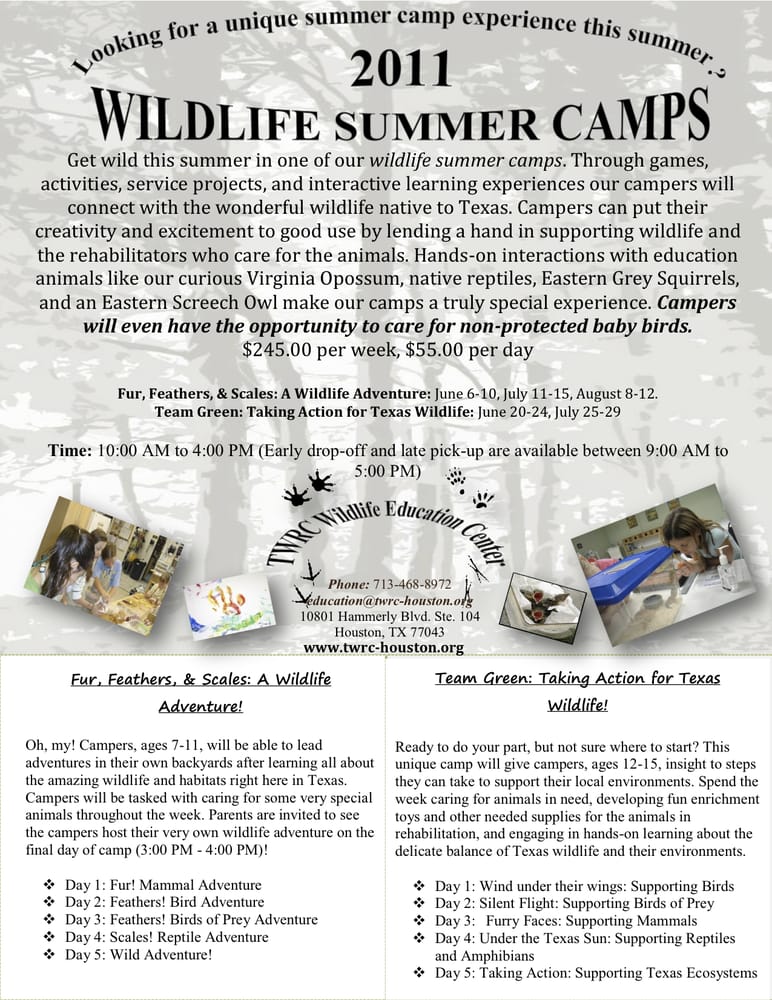 TWRC Wildlife Center Animal Shelters 10801 Hammerly Blvd, Spring