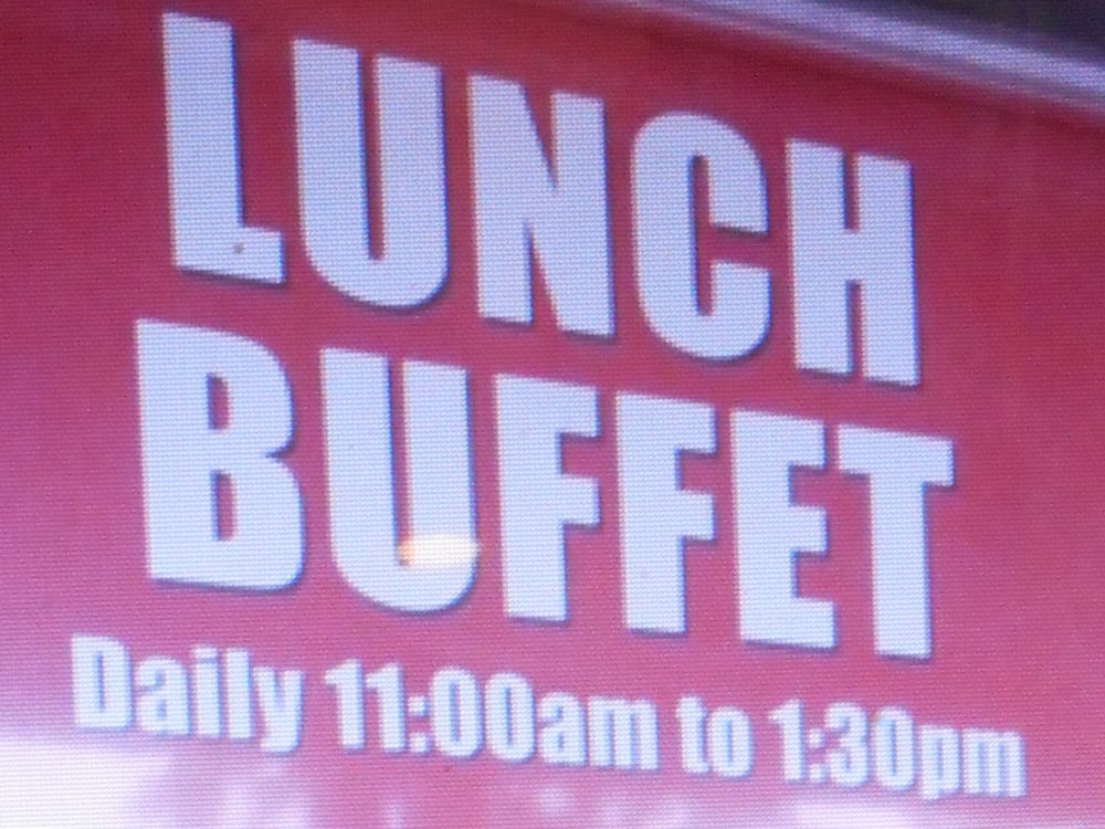 Sign In The Window Saying When Buffet Starts Yelp Photo Of Round Table Poway Ca United States Sign In The