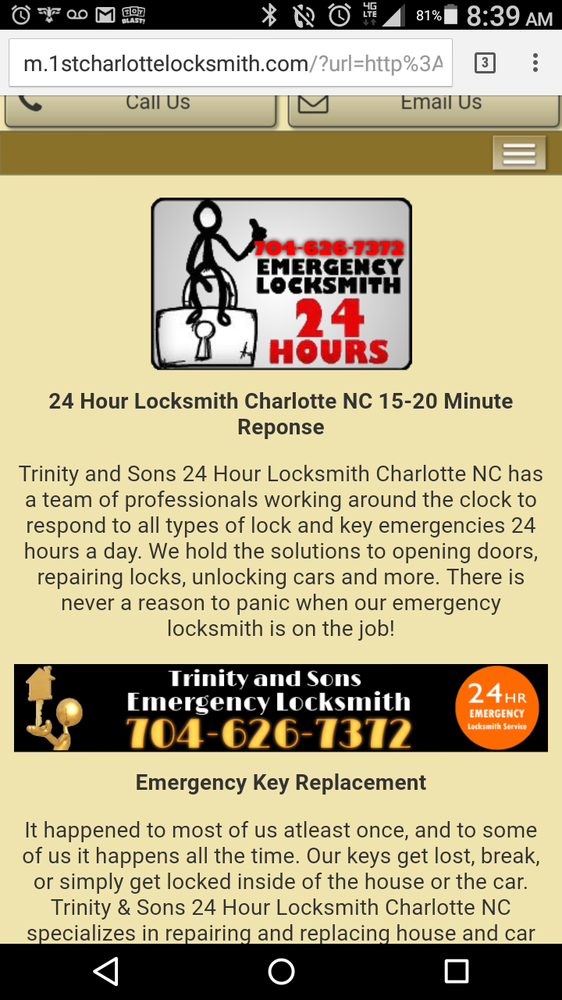 Trinity and Sons Locksmith