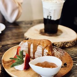 Photo of U :Dessert Story - San Francisco, CA, United States. Thai Tea Crepe Cake $12