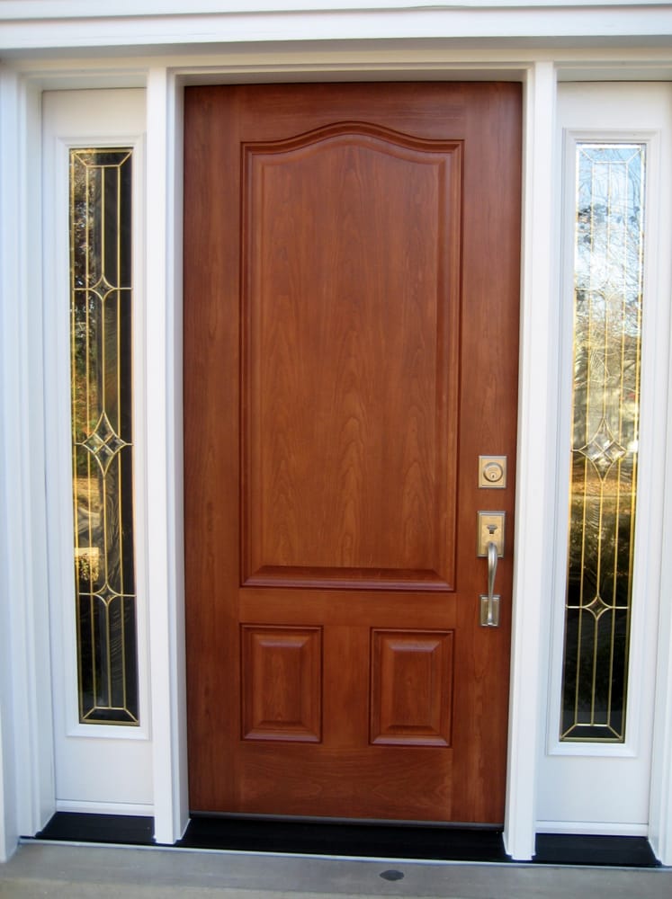 A Fiberglass Cherry Finish Front Entry Door Yelp Photo Of Masonry Glass Systems Saint Louis Mo United States A
