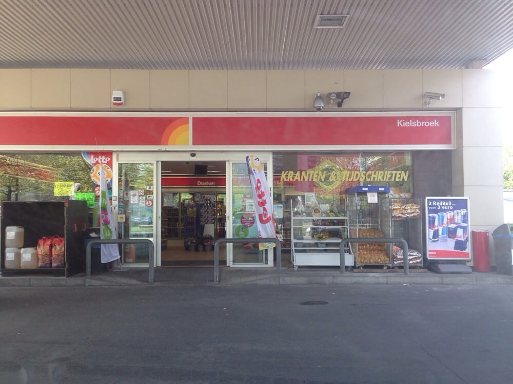 Esso Gas Stations Emiel Vloorstraat, Hoboken, Antwerpen, Belgium