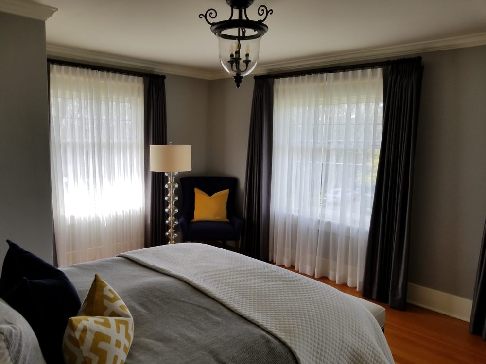 Beautiful Double Dry Sheers And Overds On Black Metal Rods Photo Of Seattle Design Solutions Wa United States Beautiful Double Dry