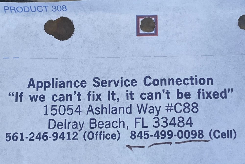 Appliance Service Connection