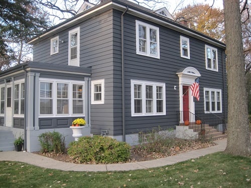 Slate Grey Siding With Stark White Trim For Contrast Works Great On 44 Photos For Certapro Painters Of Libertyville Il