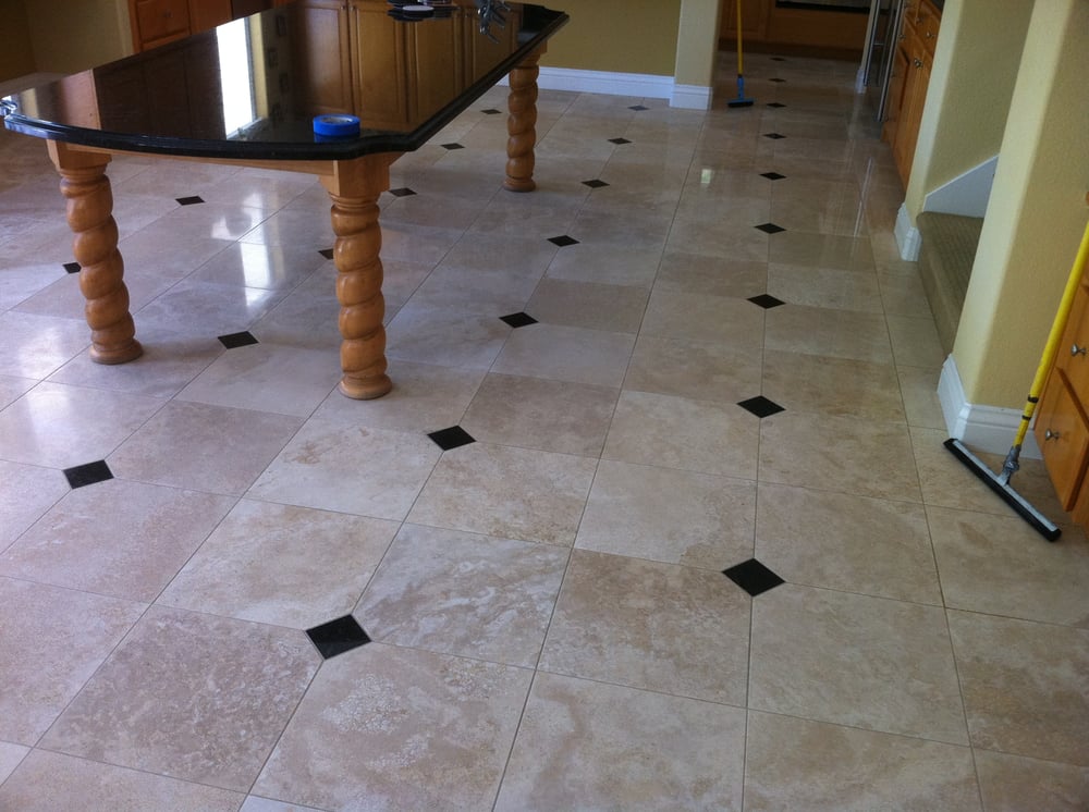 Cleaned And Polished Travertine Tile Clean Grout Lines Yelp Photo Of Integrity Stone Tile Cleaning San Jose Ca United States