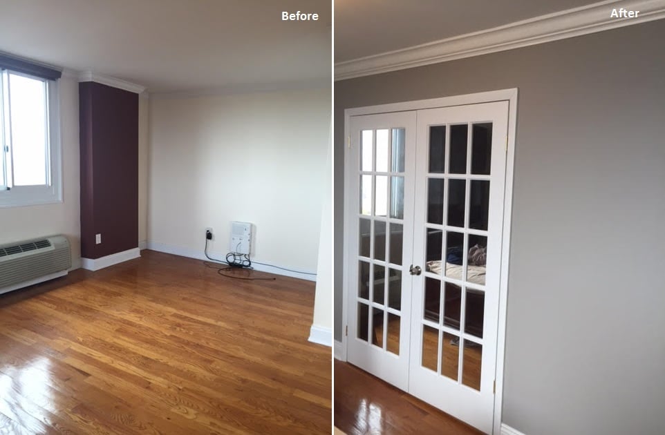 Before And After Temporary Wall Double French Doors Crown Photo Of 1daywall New York Ny United States Before And After