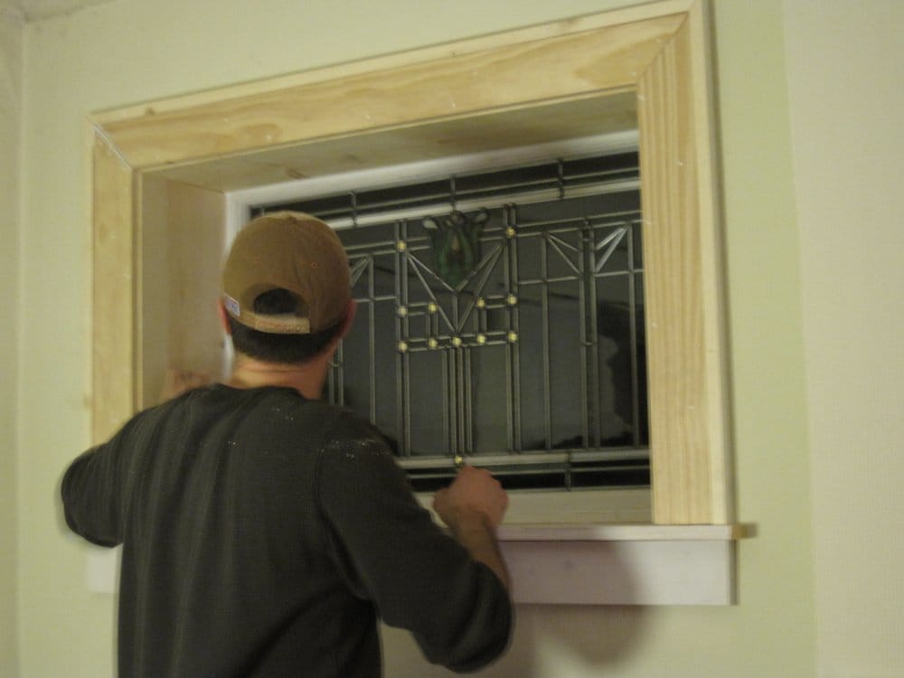 Installing Red Window Yelp Photo Of Mulligan Stained Glass Studio Chicago Il United States Installing Red