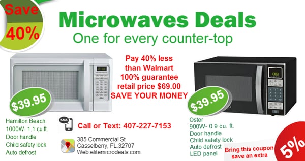 Elite Microwave Deals Liances 385 Commercials St Photo Of Elite Microwave Deals Celberry Fl United States