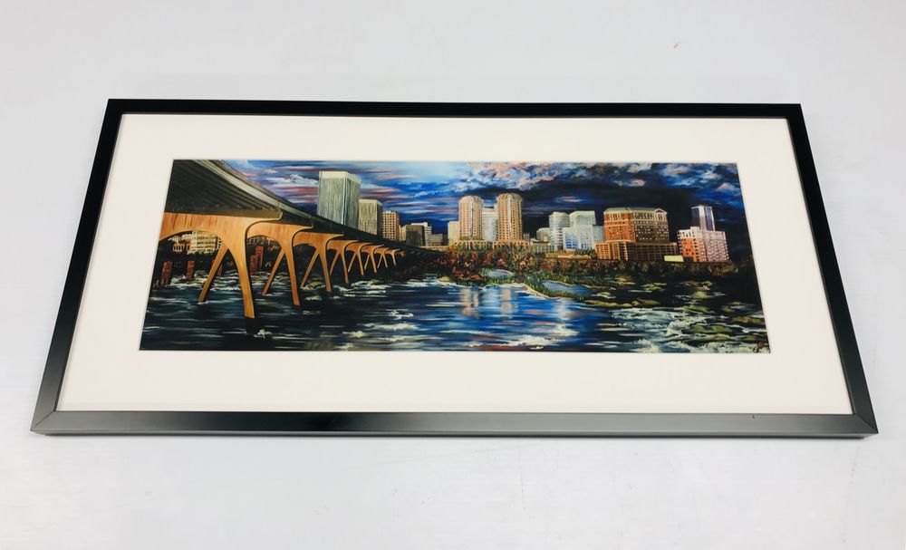 Custom Frame Made For This Nice Richmond Va Skyline Painting Yelp Photo Of Fralin Art Frame Richmond Va United States Custom
