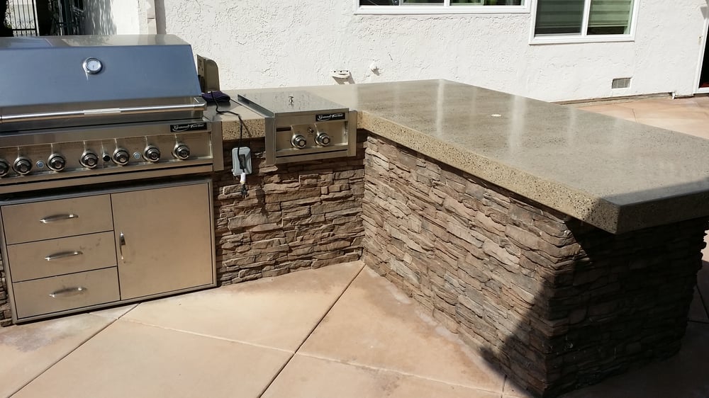 BBQ polishing concrete counter top - Yelp