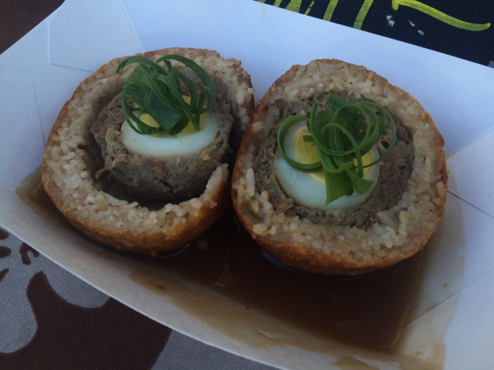 Pearlridge Farmers' Market - Aiea, HI, United States. Hi Fresh Farms loco moco ball