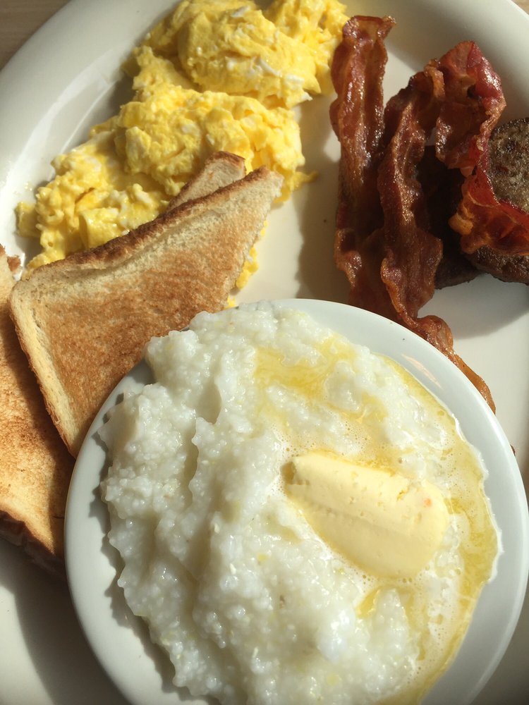 smokehouse platter grits bacon sausage 3 eggs and toast yelp
