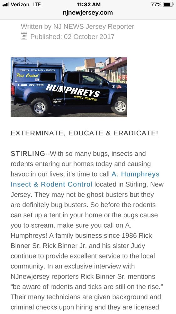 Humphreys Insect Control