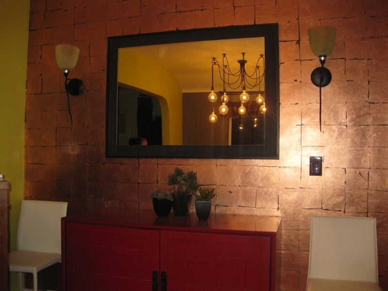 Antiqued Copper Leaf Accent Wall Yelp Photo Of The Color Lab Denver Co United States Antiqued Copper