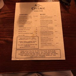 Photos For The Cottage Irish Pub Menu Yelp