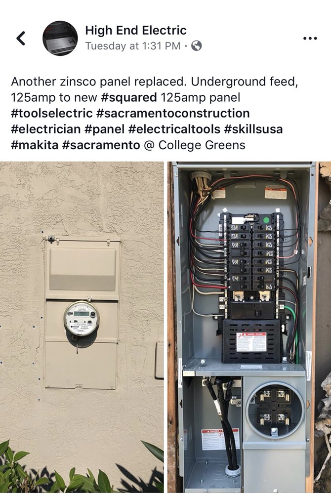 Replacement Of An Old 100 Amp Zinsco Panel To A New Square D Electrical Panel In College Greens