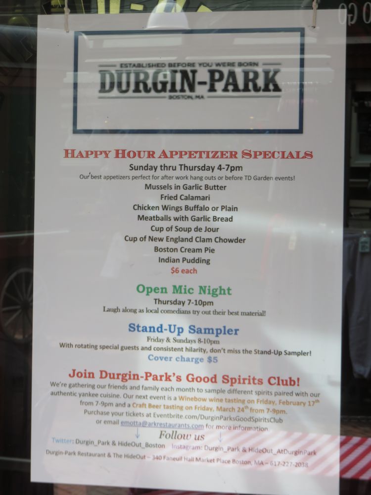 Durgin Park Restaurant Boston Menu Durgin Park Restaurant Boston Menu