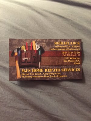 Mjs Home Repair Service 1121 Arbor Ln San Marcos Ca Handyman