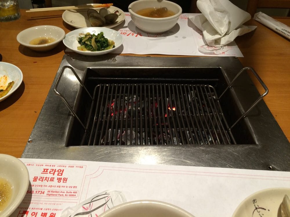 The Grill You Get At Your Table To Cook Own Meal Yelp Photo Of Kimchihana Korean Anese Restaurant South Plainfield Nj United States The