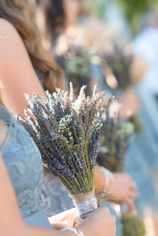 lavender and baby's breath bridesmaid bouquets Yelp
