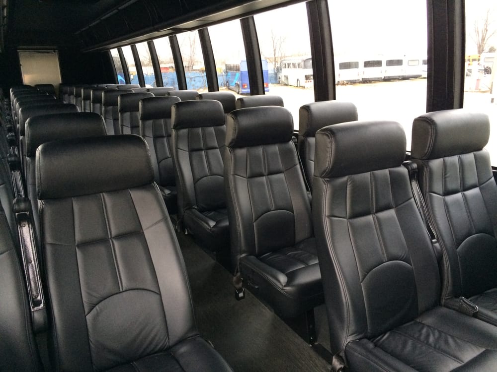 Leather Interior On Our 40 Passenger Mini Coach Yelp
