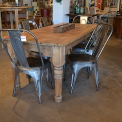 Ciel Loft Home 29 Photos Furniture S 4415 Excelsior Photo Of Ciel Loft Home St Louis Park Mn United States Tolix Cafe Chairs With A Reclaimed Wood