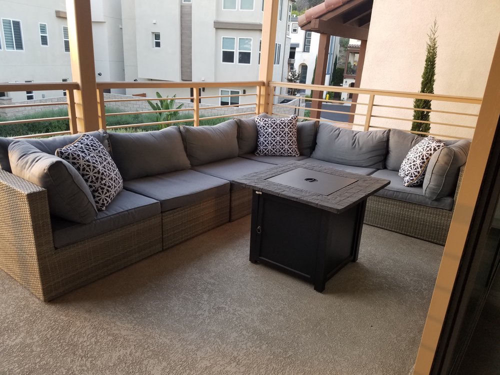 Outdoor 10x8 Tan Wicker Sectional With Fire Pit Yelp Photo Of Jr S Patio Chula Vista Ca United States Outdoor 10x8 Tan