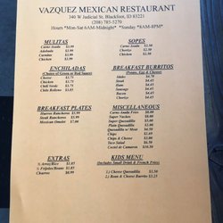 Vazquez Mexican Restaurant Breakfast Brunch 340 W Judicial St Photo Of Vazquez Mexican Restaurant Blackfoot Id United States