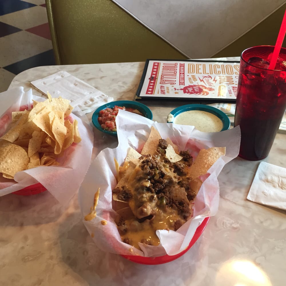 FREE nacho bar!! Yelp