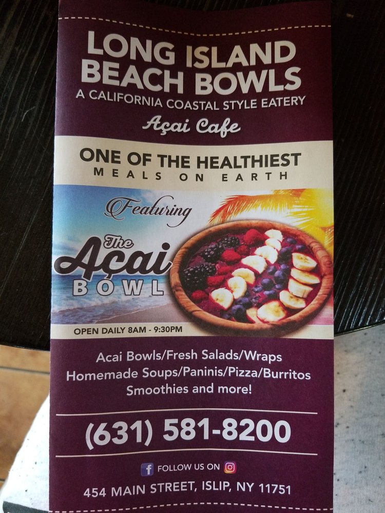 Available Menu Yelp Photo Of Long Island Beach Bowl Acai Cafe Islip Ny United States