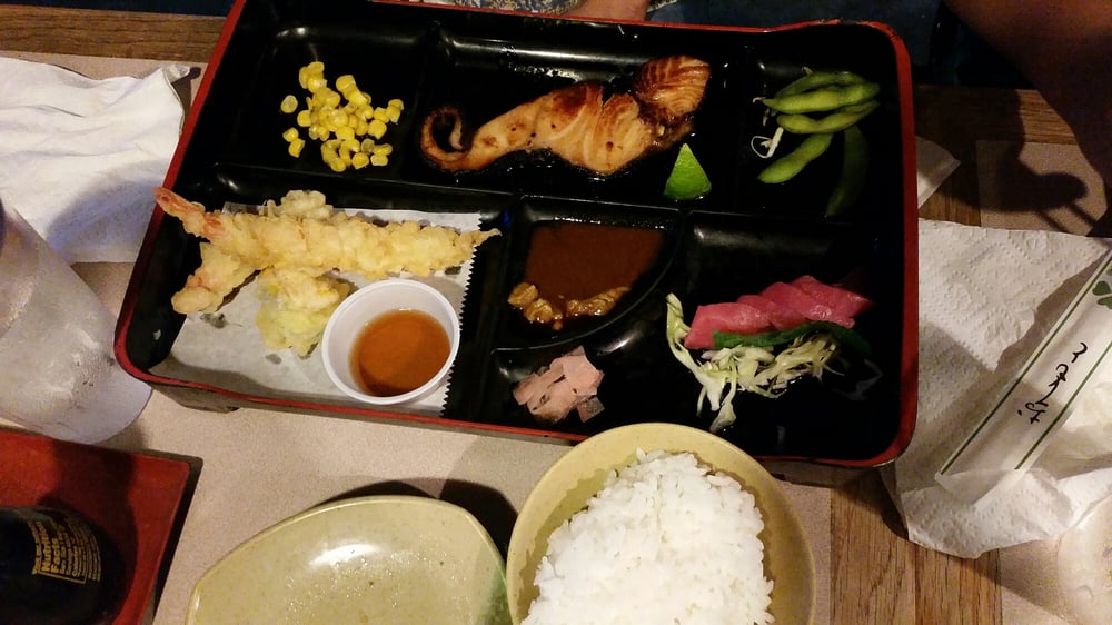 Miso butterfish dinner box with sashimi Yelp