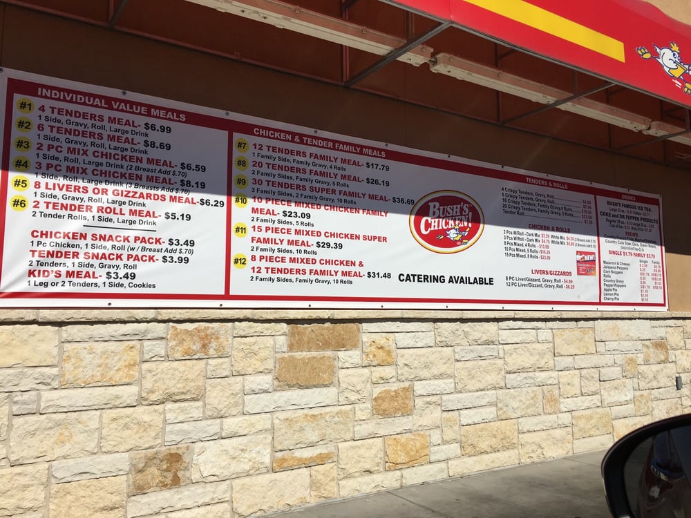 Bush’s Chicken American (New) 3815 S Clear Creek Rd, Killeen, TX