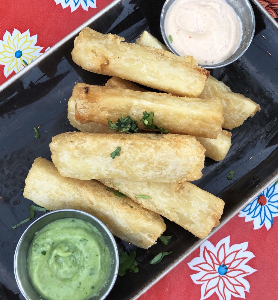 Crispy Yucca Fries w/ chili-salt & cilantro, osuna sauce ...