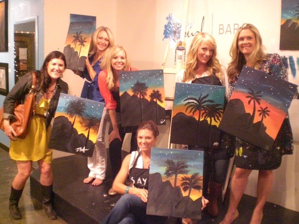 We love the end of class when we get to see how creative our painters