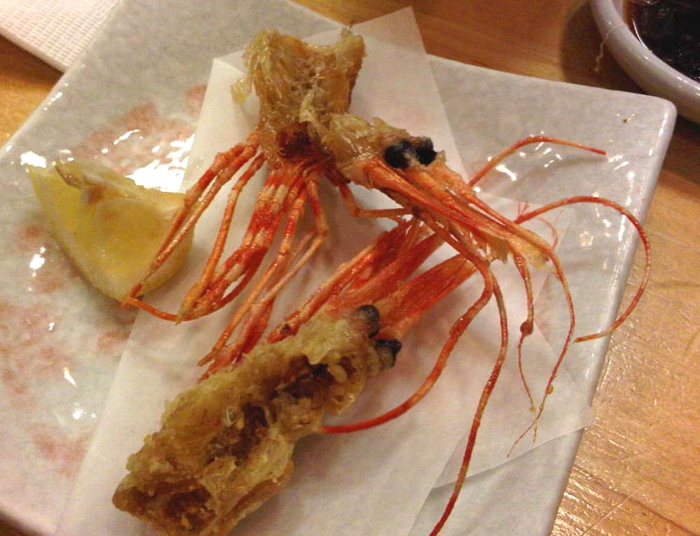 Fried shrimp heads (included with amaebi) Yelp