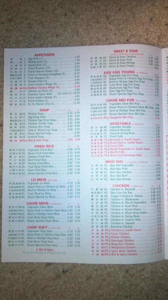 Menu 1 - Yelp